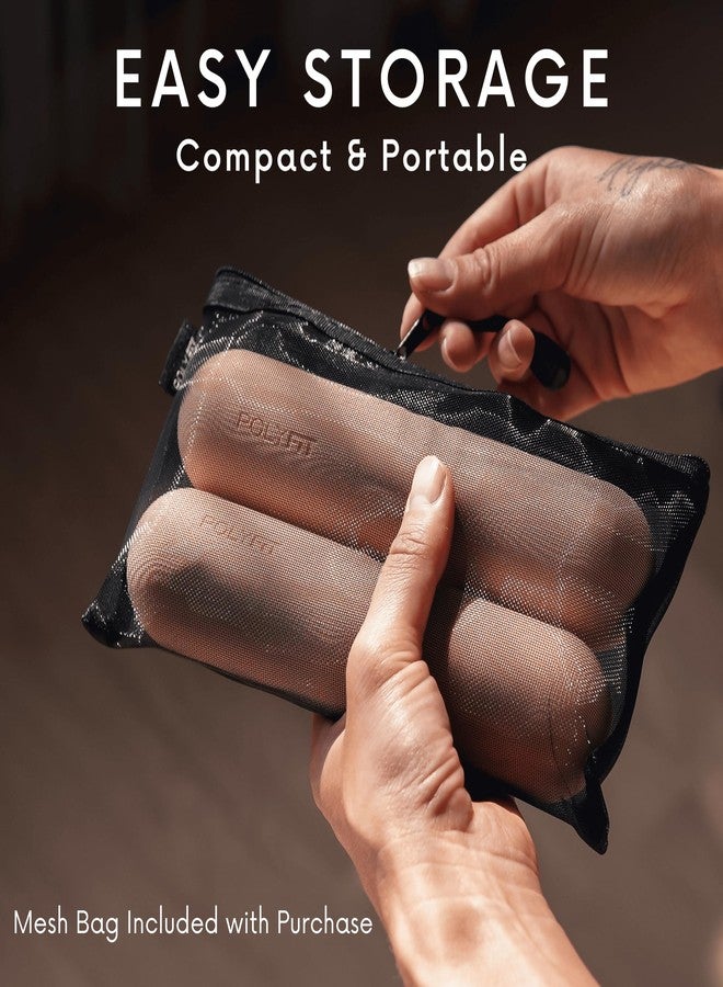 Polyfit Dumbbell Weight Bars for Women - Set of 2 (3.3 LB | 6.5 LB Pair) - Dumbbell Set for Walking, Yoga, Dance, Barre, Pilates, Cardio, Aerobics - Rust - Image 5